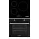 Pachet Incorporabil Cuptor electric Hausberg HB-8051NG, Clasa A, 76L, 2000W, Negru, Plita incorporabila HB1530, Electrica, Inductie, 3 zone de gatit, PowerBoost, 60 cm, Negru