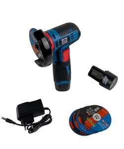 Mini polizor German Meister, 2 acumulatori, 12v + 10 Panze rezerva