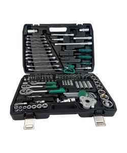 Trusa de scule profesionala 121 piese, tubulare, biti, chei fixe si clichet de 1/4, 1/2 si 3/8