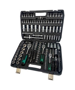Trusa de scule profesionala 172 piese, tubulare, biti, cheie clichet de 1/4, 1/2 si 3/8