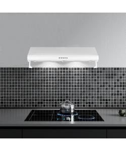 Hota Hausberg HB-1225, Putere de absorbtie 280 mc/h, 2 motoare, 60cm, Filtru aluminiu, Alb