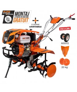Motosapatoare RURIS 918K + roti cauciuc 6.00-12+rarita+set contragreutati 20kg 18 CP