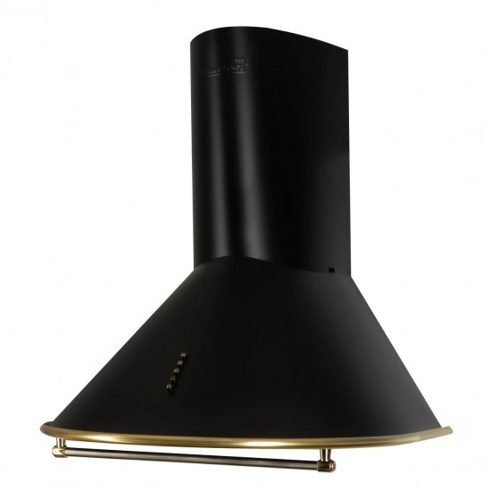 Hota incorporabila decorativa Hausberg HB-1375, Putere de absorbtie 650 m3/h, 1 motor, 60 cm, Filtru aluminiu, Negru