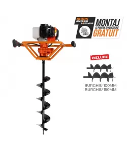 Motoburghiu Ruris TT10 cu burghiu 100mm ,150 mm inclus Motoburghiu Ruris TT10 cu burghiu 100mm ,150 mm inclus
