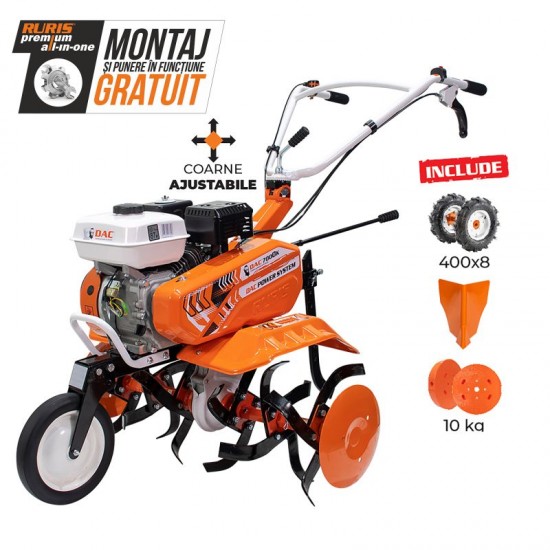 Motosapa Dac 7000K + roti cauciuc + rarita