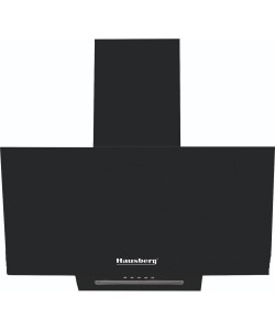 Hota Incorporabila decorativa Hausberg HB-1510NG, 60 cm, Filtru aluminiu, motor eco 450m3/h, Negru