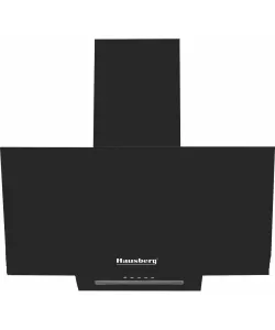 Hota Incorporabila decorativa Hausberg HB-1510NG, 60 cm, Filtru aluminiu, motor eco 450m3/h, Negru