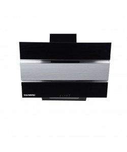 Hota Incorporabila decorativa Hausberg HB-1825NG, 60 cm, putere de absorbtie 450m3/h, Filtru aluminiu, Negru