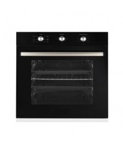 Pachet incorporabil Hausberg HB-8053NG, Electric, 2225 W, 71 l, 6 Functii, Ventilatie, Timer, Clasa A, Plita HB-558NG, Gaz, 3 arzatoare standard, 1 arzator wok, emailat, Hota decorativa HB-1260NG, absorbtie 400 m3/h, 1 motor, 60 cm, Negru