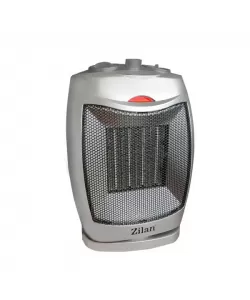 Aeroterma ceramica ZILAN , Putere 1500W, 2 trepte de reglare temperatura+aer rece, Termostat reglabil,Functie oscilatie