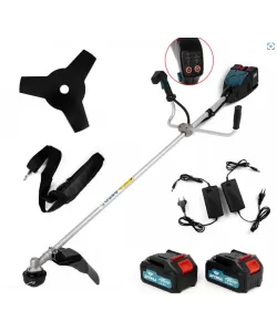 Motocoasa Electrica ruseasca, cu 2 Acumulatori 36V 8Ah, 2 Incarcatoare, 6800 Rpm si Accesorii  Motocoasa Electrica ruseasca, cu 2 Acumulatori 36V 8Ah, 2 Incarcatoare, 6800 Rpm si Accesorii