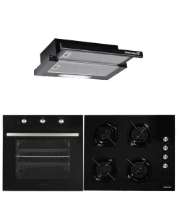 Pachet incorporabil Hausberg HB-8053NG, Electric, 2225 W, 71 l, 6 Functii, Ventilatie, Timer, Clasa A, Plita Incorporabila HB563NG, 4 arzatoare, Gaz, Sticla, Negru, Hota incorporabila telescopica HB1285NG, Putere de absorbtie 420 m3/h, 2 motoare Pachet incorporabil Hausberg HB-8053NG, Electric, 2225 W, 71 l, 6 Functii, Ventilatie, Timer, Clasa A, Plita Incorporabila HB563NG, 4 arzatoare, Gaz, Sticla, Negru, Hota incorporabila telescopica HB1285NG, Putere de absorbtie 420 m3/h, 2 motoare