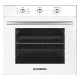 Pachet incorporabil Hausberg HB-8053AB, Electric, Putere 2225 W, 71 l, 6 Functii, Ventilatie, Timer, Clasa A, Plita HB-563AB, Gaz, 4 arzatoare, Hota decorativa HB-2285AB, 60 cm, Filtru aluminiu, Alb