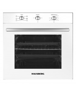 Cuptor incorporabil Hausberg , Putere 2225 W, Electric, 71 l, 6 Functii, Ventilatie, Timer, Clasa A, Alb