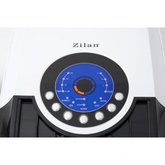 Racitor aer Zilan, putere 60W, telecomanda, 3 viteze, rezervor apa 8L, timer, umidificator si purificator