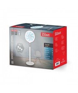Ventilator cu picior 3IN1 ZILAN, putere 60W, 9 viteze, oscilatie orizontala, telecomanda, unghi inclinare reglabil