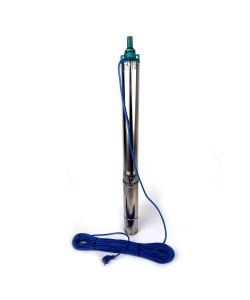 Pompa submersibila de mare adancime, 16 Turbine, cablu 30m inox, corp Inox, 10 m³/h, 160m, Aquamann Premium 4QJD2-80/16-1.1