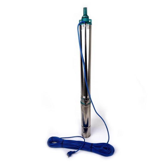 Pompa submersibila de mare adancime, 16 Turbine, cablu 30m inox, corp Inox, 10 m³/h, 160m, Aquamann Premium 4QJD2-80/16-1.1 Pompa submersibila de mare adancime, 16 Turbine, cablu 30m inox, corp Inox, 10 m³/h, 160m, Aquamann Premium 4QJD2-80/16-1.1