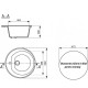 Chiuveta Rotunda Compozit Ulgran U-101-310, Gri, Sifon Complet Inclus