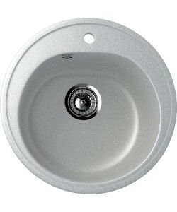 Chiuveta Rotunda Compozit Ulgran U-101-310, Gri, Sifon Complet Inclus