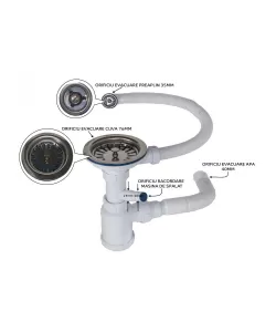 Chiuveta Rotunda Compozit Ulgran U-101-341, Alb, Sifon Complet Inclus Chiuveta Rotunda Compozit Ulgran U-101-341, Alb, Sifon Complet Inclus