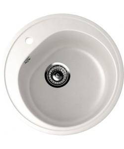 Chiuveta Rotunda Compozit  Ulgran U-101-341, Alb, Sifon Complet Inclus