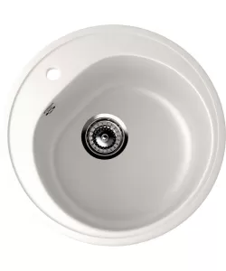 Chiuveta Rotunda Compozit Ulgran U-101-341, Alb, Sifon Complet Inclus Chiuveta Rotunda Compozit Ulgran U-101-341, Alb, Sifon Complet Inclus