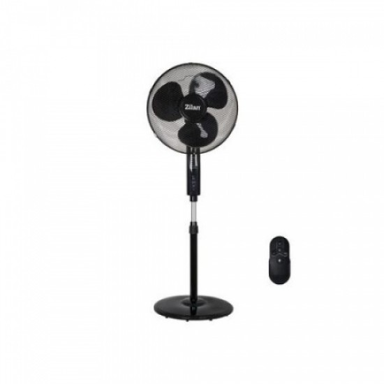 Ventilator cu picior ZILAN ZLN-1204,Negru 50W, 40 cm diametru, Telecomanda, Timer