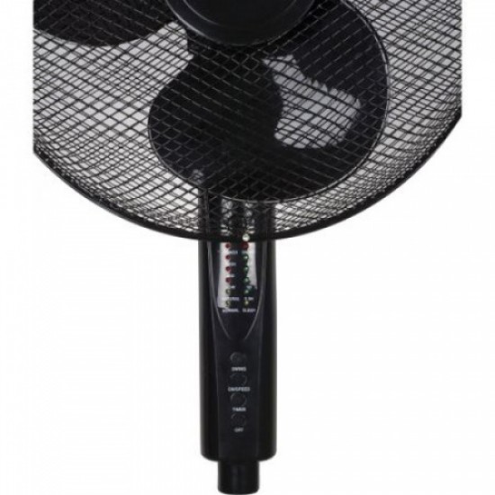 Ventilator cu picior ZILAN ZLN-1204,Negru 50W, 40 cm diametru, Telecomanda, Timer