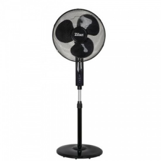 Ventilator cu picior ZILAN ZLN-1204,Negru 50W, 40 cm diametru, Telecomanda, Timer