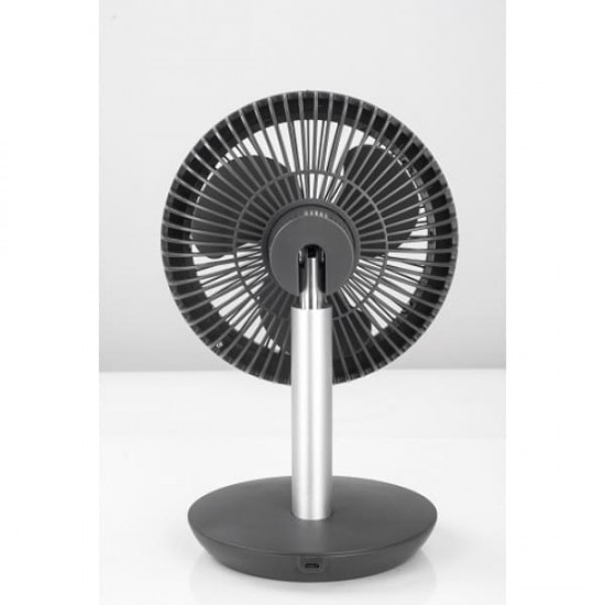 Ventilator portabil reincarcabil ZILAN ZLN-4000, Gri incarcare USB, Putere 5W, Diametru 18 cm, 4 viteze reglabil pe vertical