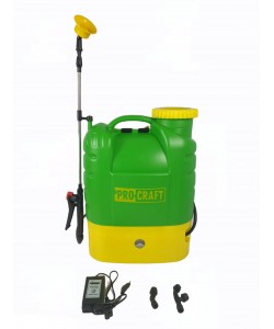 Pompa de stropit cu acumulator, PROCRAFT SE16L, Volum 16L, 12V/8AH, 3 tipuri de pulverizare