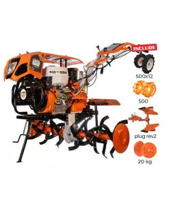 Motosapatoare RURIS 1300 KS + roti cauciuc 5.00-12+plug reversibil rev2+roti metalice 500+set contragreutati 20kg 13 CP Motosapatoare RURIS 1300 KS + roti cauciuc 5.00-12+plug reversibil rev2+roti metalice 500+set contragreutati 20kg 13 CP