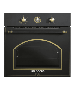 Pachet Incorporabil Rustic Cuptor Hausberg HB-8055RST, 57L, putere 2000W, Plita Incorporabila Hausberg HB-575RST, 4 arzatoare, Gaz, 60 cm, Hota decorativa Hausberg HB-1505RST, Putere absorbtie 450 m3/h, 1 motor, 60 cm otel inoxidabil, Negru Rustic
