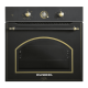 Pachet Incorporabil Rustic Cuptor Hausberg HB-8055RST, 57L, putere 1600W, Plita Incorporabila Hausberg HB-575RST, 4 arzatoare, Gaz, 60 cm, Hota decorativa Hausberg HB-1505RST, Putere absorbtie 450 m3/h, 1 motor, 60 cm otel inoxidabil, Negru Rustic