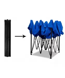 Cort Pavilion Pliabil 3x3m, Cadru Metal, Albastru pentru Curte, Gradina, Evenimente,  Cort Pavilion Pliabil 3x3m, Cadru Metal, Albastru pentru Curte, Gradina, Evenimente,