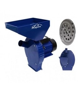 Pachet  Moara cereale  Alpin Profi, stiuleti si legume (3 in 1),  cu ciocanele + razatoare, 3.8KW, 300Kg/Ora