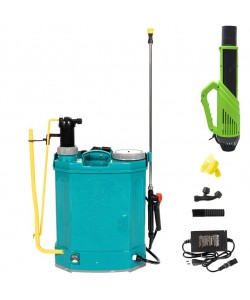 Pompa de stropit cu acumulator + manuala (2 in 1) 16L, 5 Bar, Micul Fermier (Pandora), Vermorel + Atomizor portabil