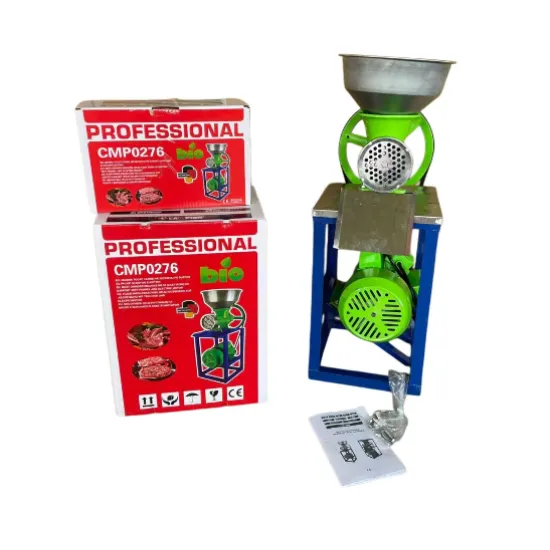 Masina electrica de tocat carne nr. 32, 4,5 kW, cu palnie, suport si motor electric