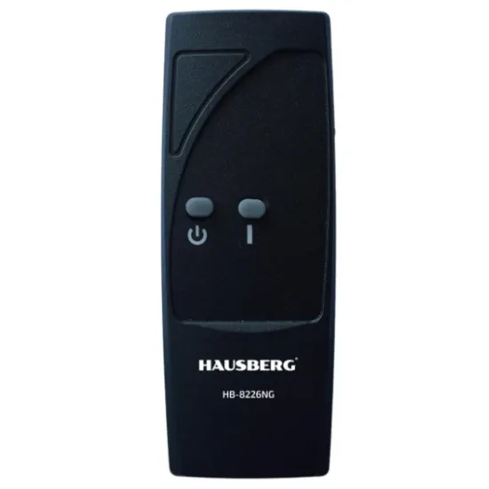 Semineu Electric de Birou HAUSBERG HB-8226NG, 1800W, efect de Flacara, incalzire PTC, Sticla securizata, Telecomanda