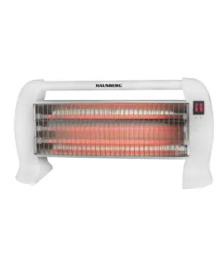 Radiator Electric cu Quartz HAUSBERG HB-8101AB, 1500 W, 3 Trepte de Putere, Protecție la Răsturnare, Portabil, Alb
