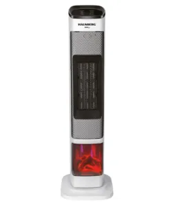 Semineu Electric Digital HAUSBERG HB-8219AB, 2000W, efect de flacara 3D, incalzire ceramica PTC, Telecomanda, Afisaj LED
