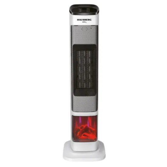 Semineu Electric Digital HAUSBERG HB-8219AB, 2000W, efect de flacara 3D, incalzire ceramica PTC, Telecomanda, Afisaj LED