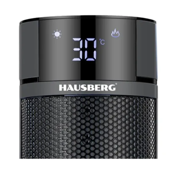 Semineu Electric Digital Tip Turn HAUSBERG HB-8228NG, 2000W, efect de flacara, protectie la rasturnare, termostat, telecomanda