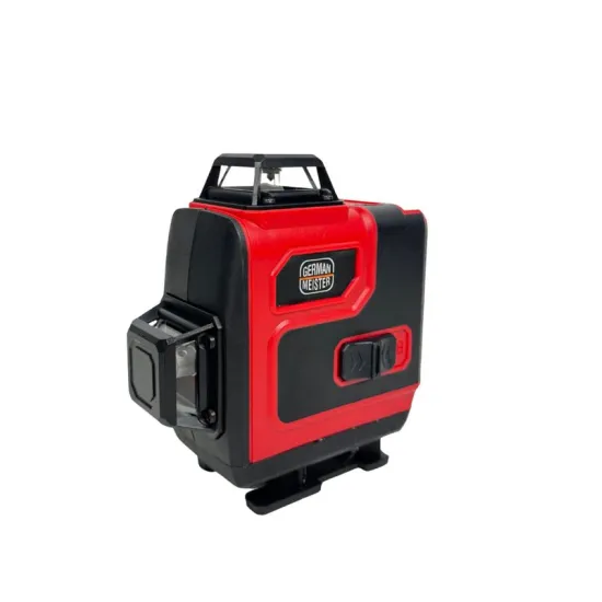 Kit Nivelă Laser 360° German Meister, Laser Verde 4×360°, Trepied + Ochelari + Accesorii, Model Profesional