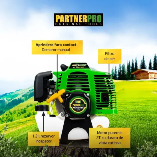 Motocoasa pe benzina PARTNER PRO DX52E 5.5 CP , 2T , 10000 rpm