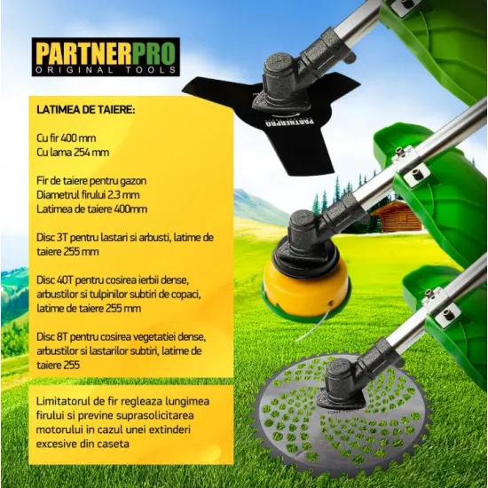 Motocoasa pe benzina PARTNER PRO DX52E 5.5 CP , 2T , 10000 rpm