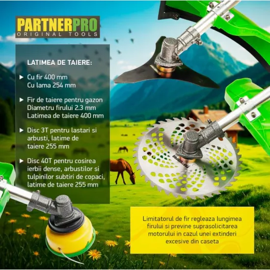 Motocoasa pe benzina PARTNERPRO PP5600, 4T, 5,6 CP, 10000rpm