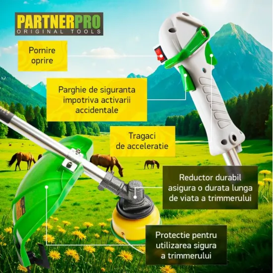 Motocoasa pe benzina PARTNERPRO PP5600, 4T, 5,6 CP, 10000rpm