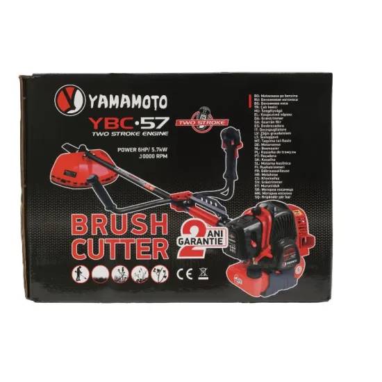 Motocoasa pe benzina Yamamoto YBC-57 6CP, 52CC, 2T